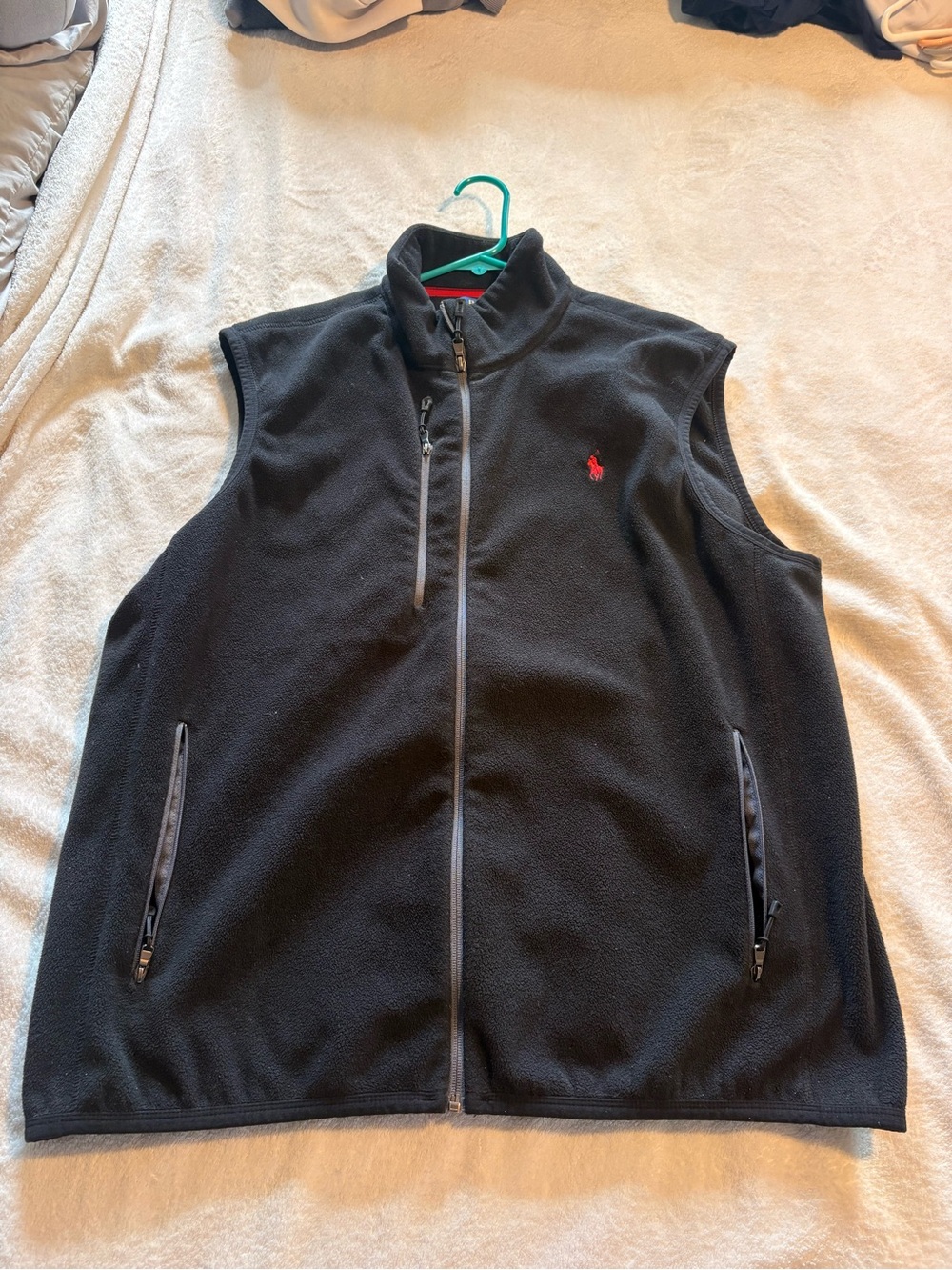 Ralph Lauren XL Black Fleece Zip-Up Men’s Vest